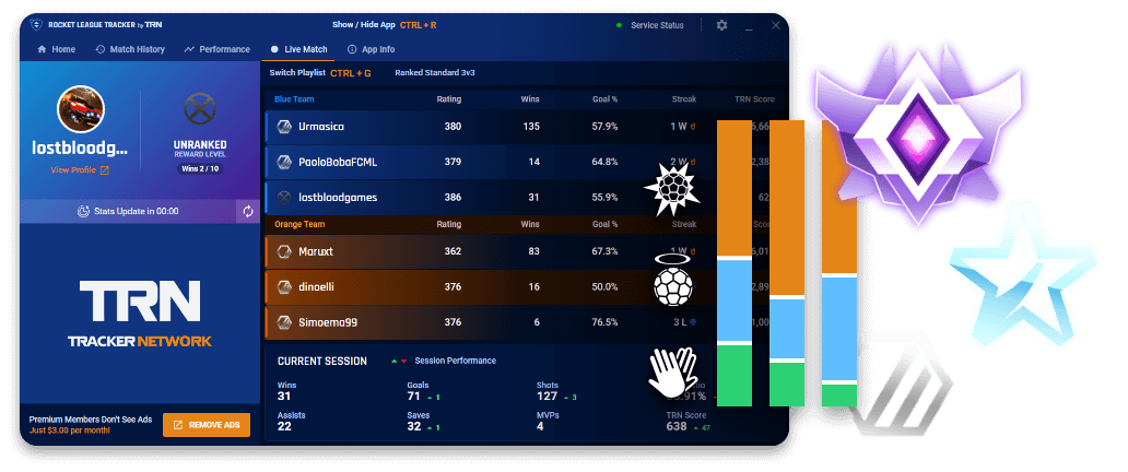 TrueCenter on X: Rocket League stream starting now! Day 30 of the Ranked  1's Monthly Workout. Tournaments and private matches with the viewers from  1 AM to 3 AM Pacific Time. Please