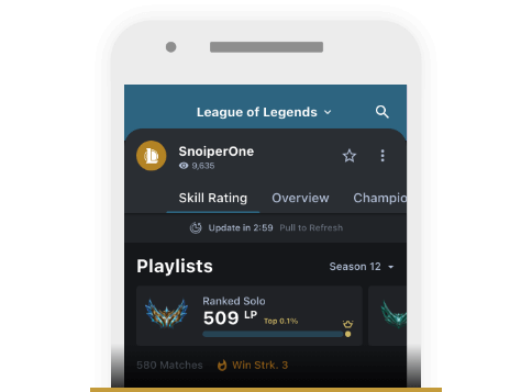 Mobile App for League of Legends - Tracker Network