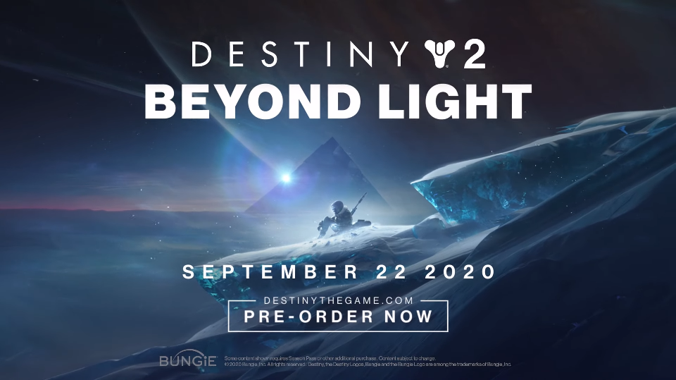 Destiny stepping into new era with Fall expansion "Beyond Light," two