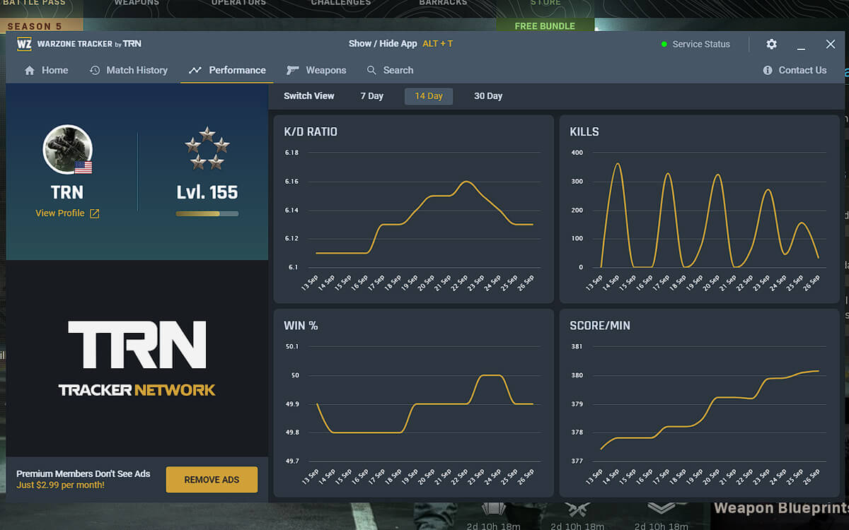 warzone stats tracker