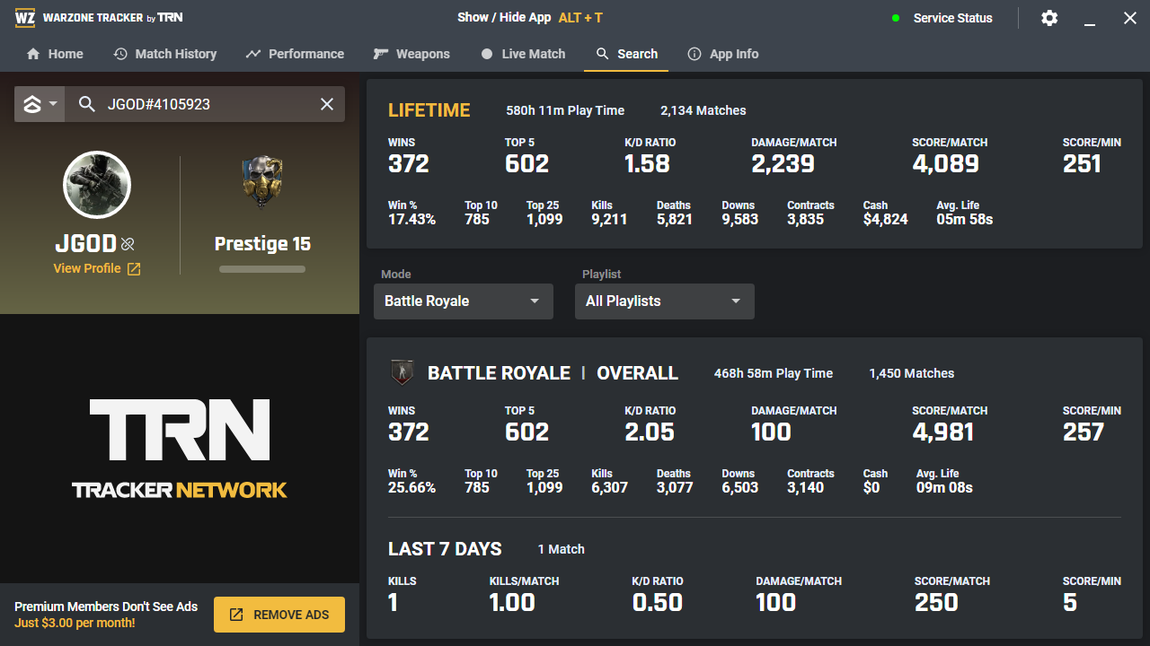 warzone stat tracker