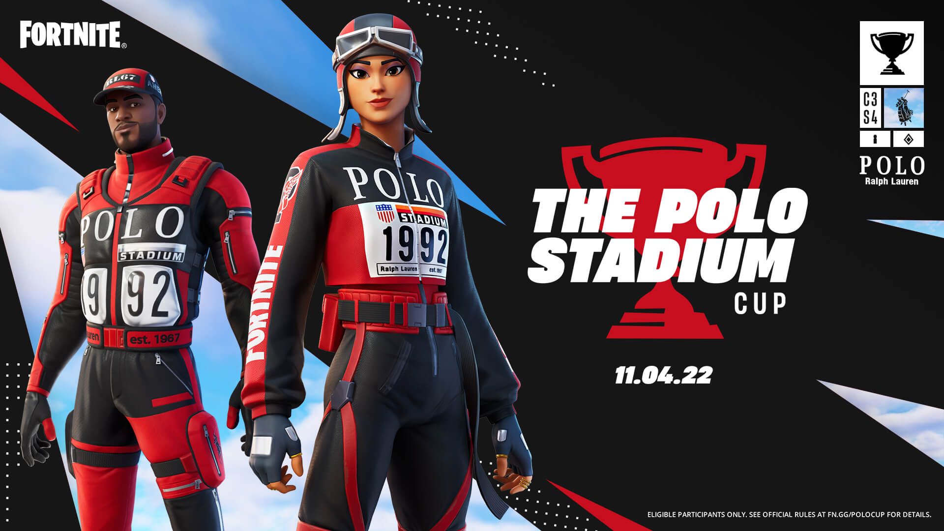 Fortnite Polo Stadium Cup Win FREE Ralph Lauren Skins Emote 