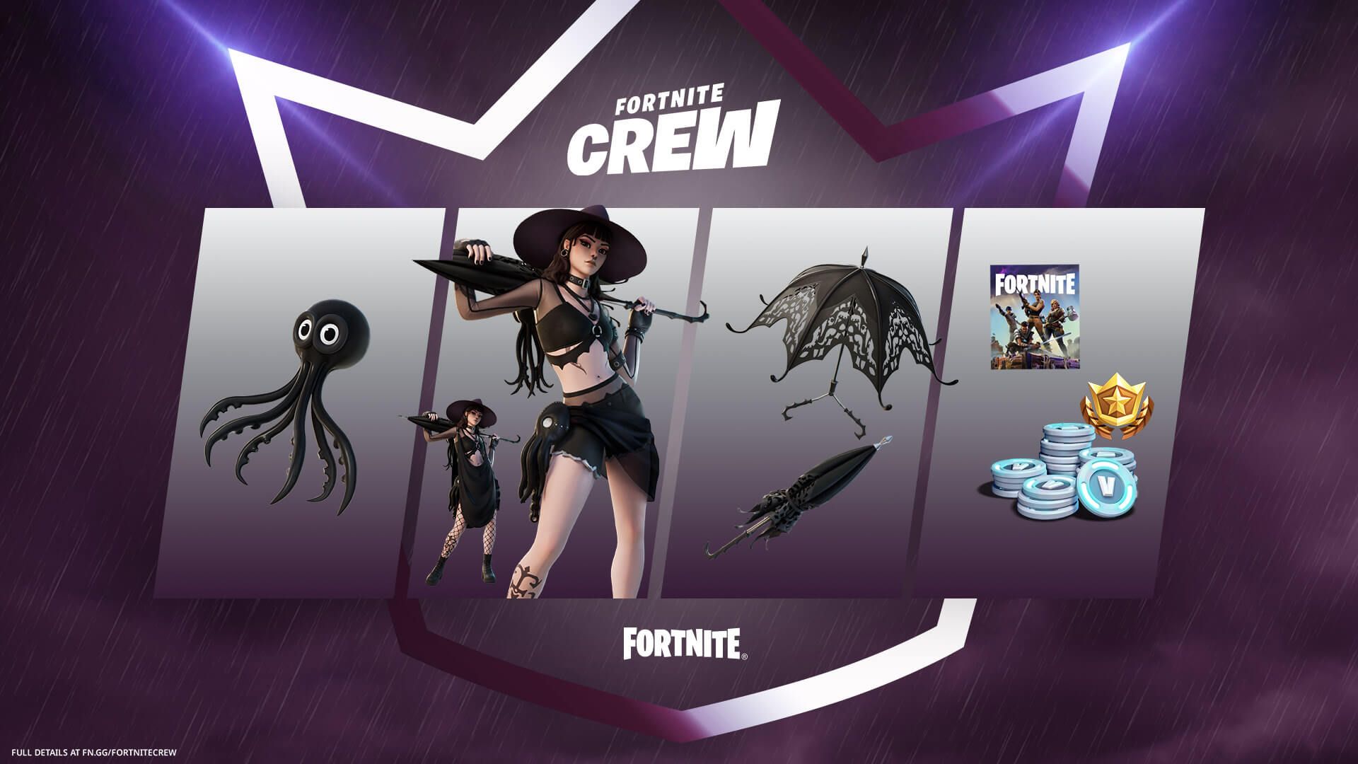 Fortnite Crew Pack July 2022 Exclusive Phaedra skin + Free Save the