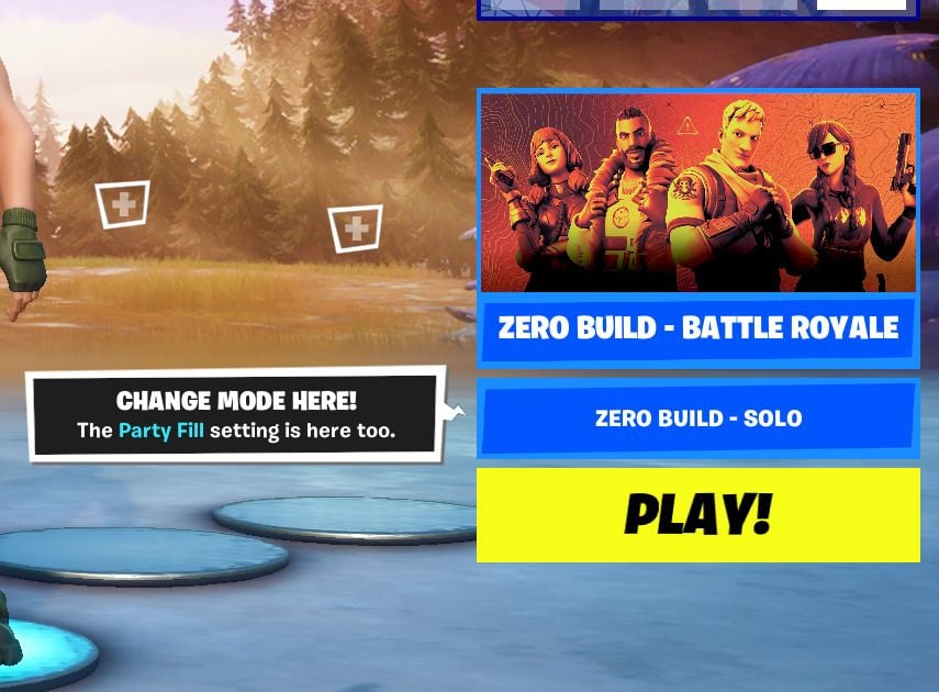 Use Fortnite’s new “Sub Modes” feature to easily change game modes