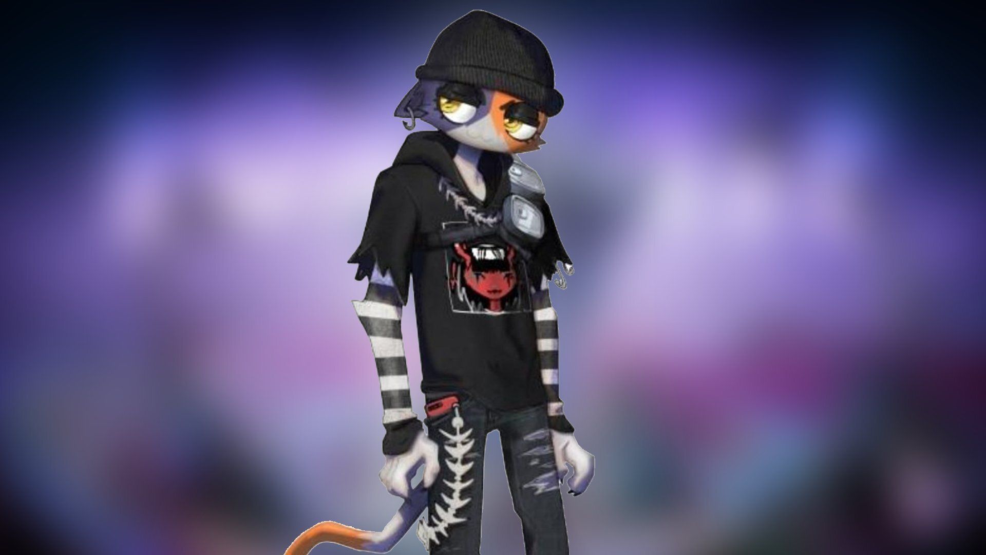New goth version of the Fortnite Meowscles skin