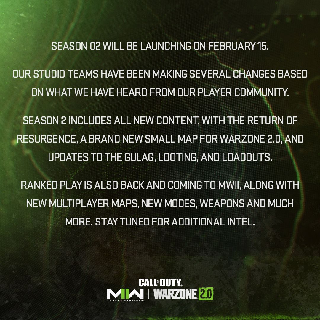 NEWS: Ranked play developed by Treyarch is coming to MWII in 2023
