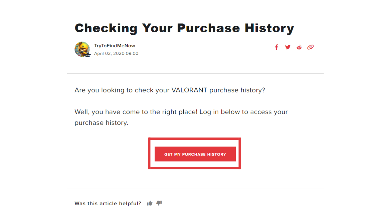 how to check purchase history in valorant