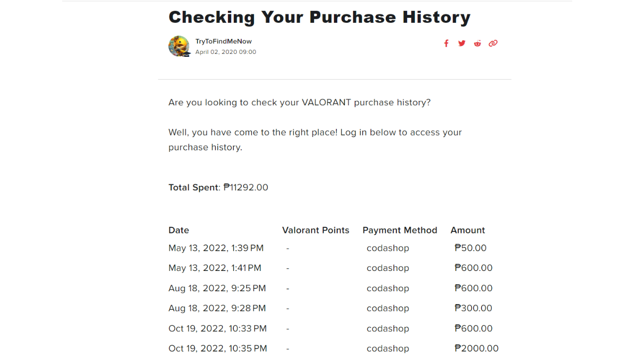 How to See Your Valorant Purchase History 