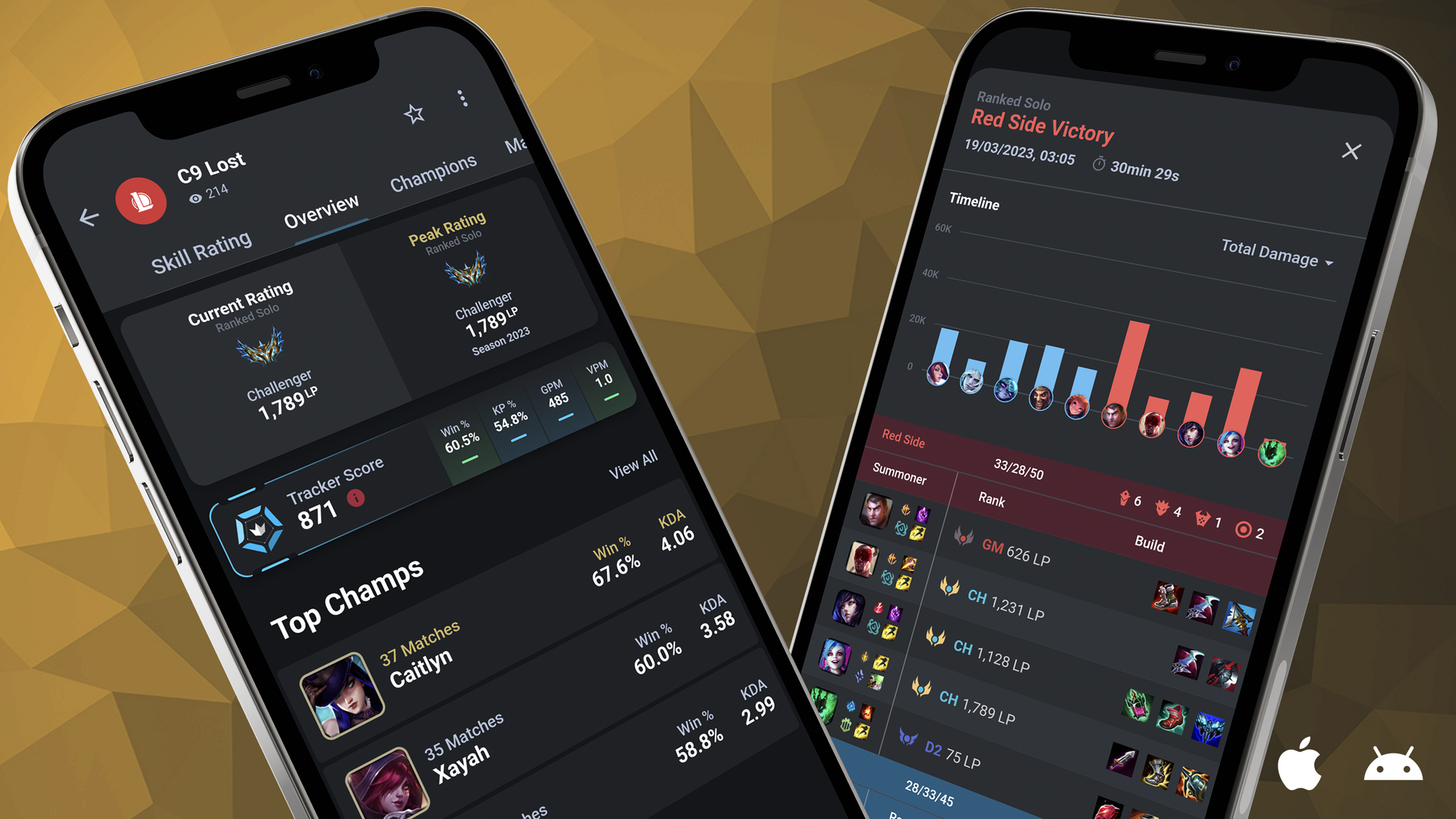 Mobile App for League of Legends - Tracker Network