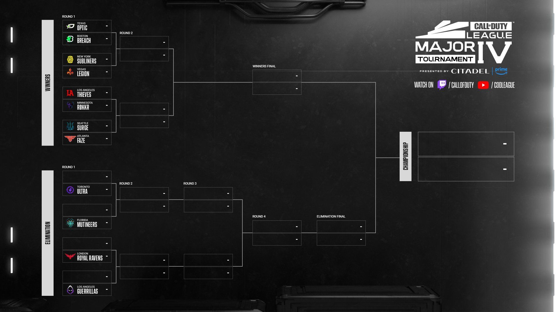 CDL Major 4 Bracket 2023