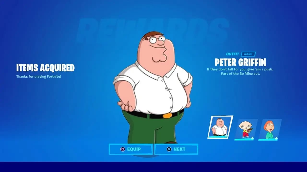 Will Epic Games Add Peter Griffin from Family Guy to Fortnite?