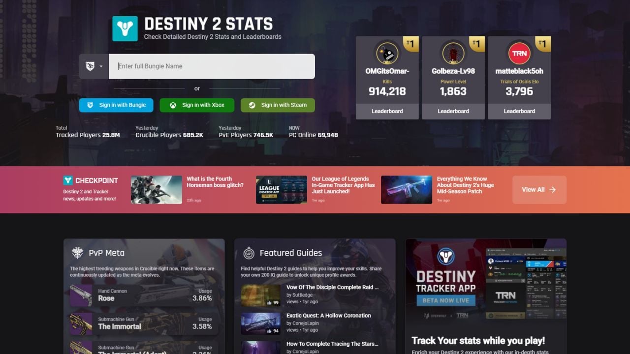 Destiny Tracker Elo - Destiny Tracker