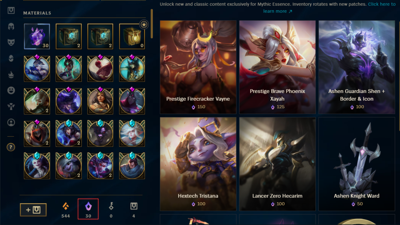 Mythic Essence and Mythic Shop League of Legends