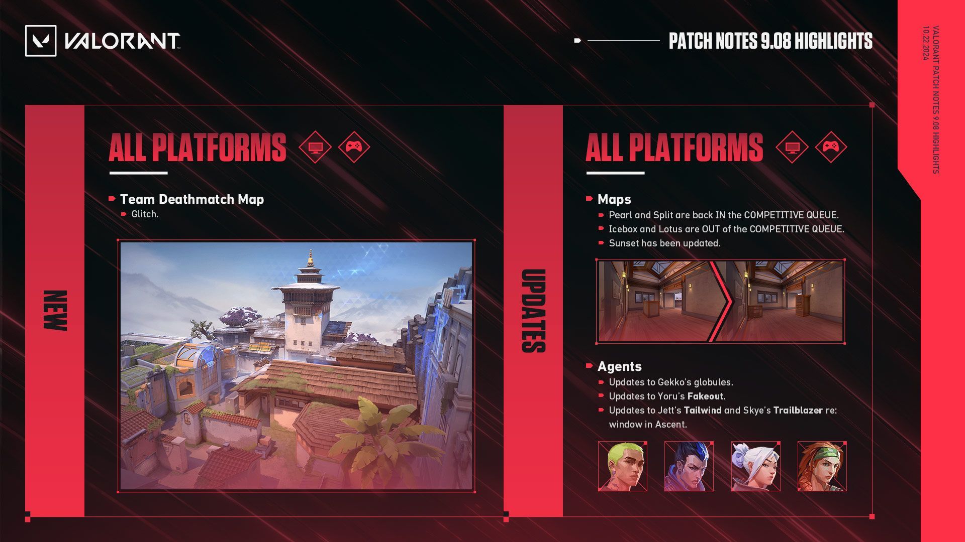 VALORANT Patch Notes 9.08: Gekko Changes, Sunset Map Changes and 