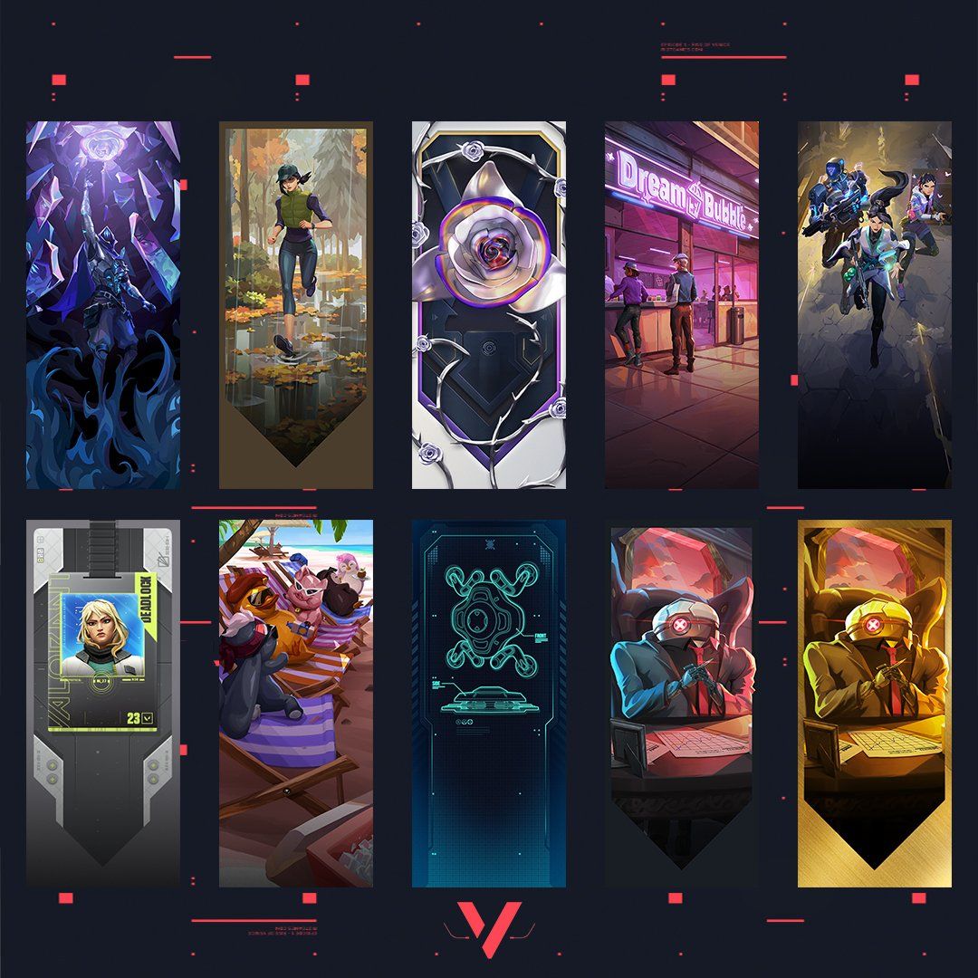 VALORANT Episode 9 Act 1 Battlepass Skins Cards Gun Buddies And 
