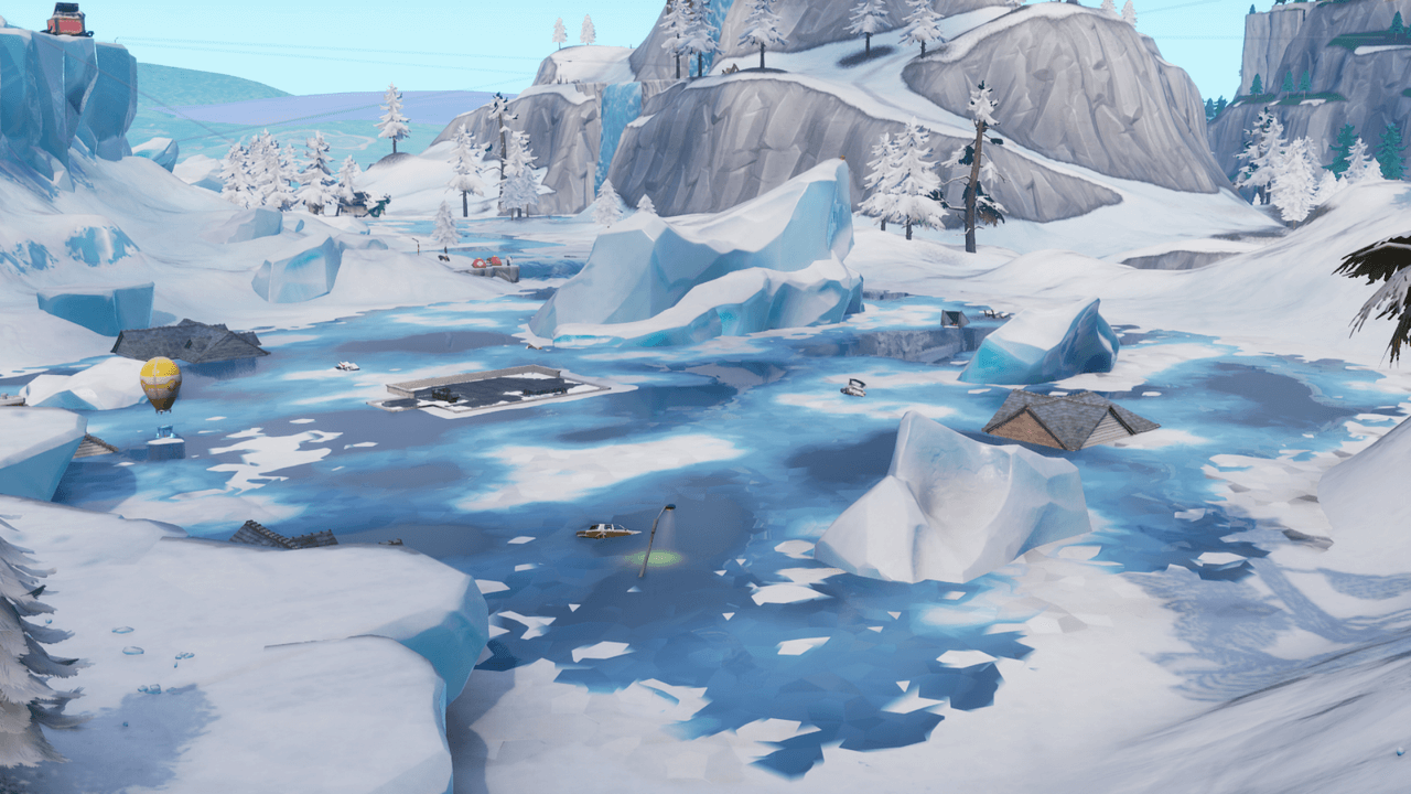 Fortnite Greasy Grove Being Frozen By Ice How To Access Frozen Chests At Greasy Grove