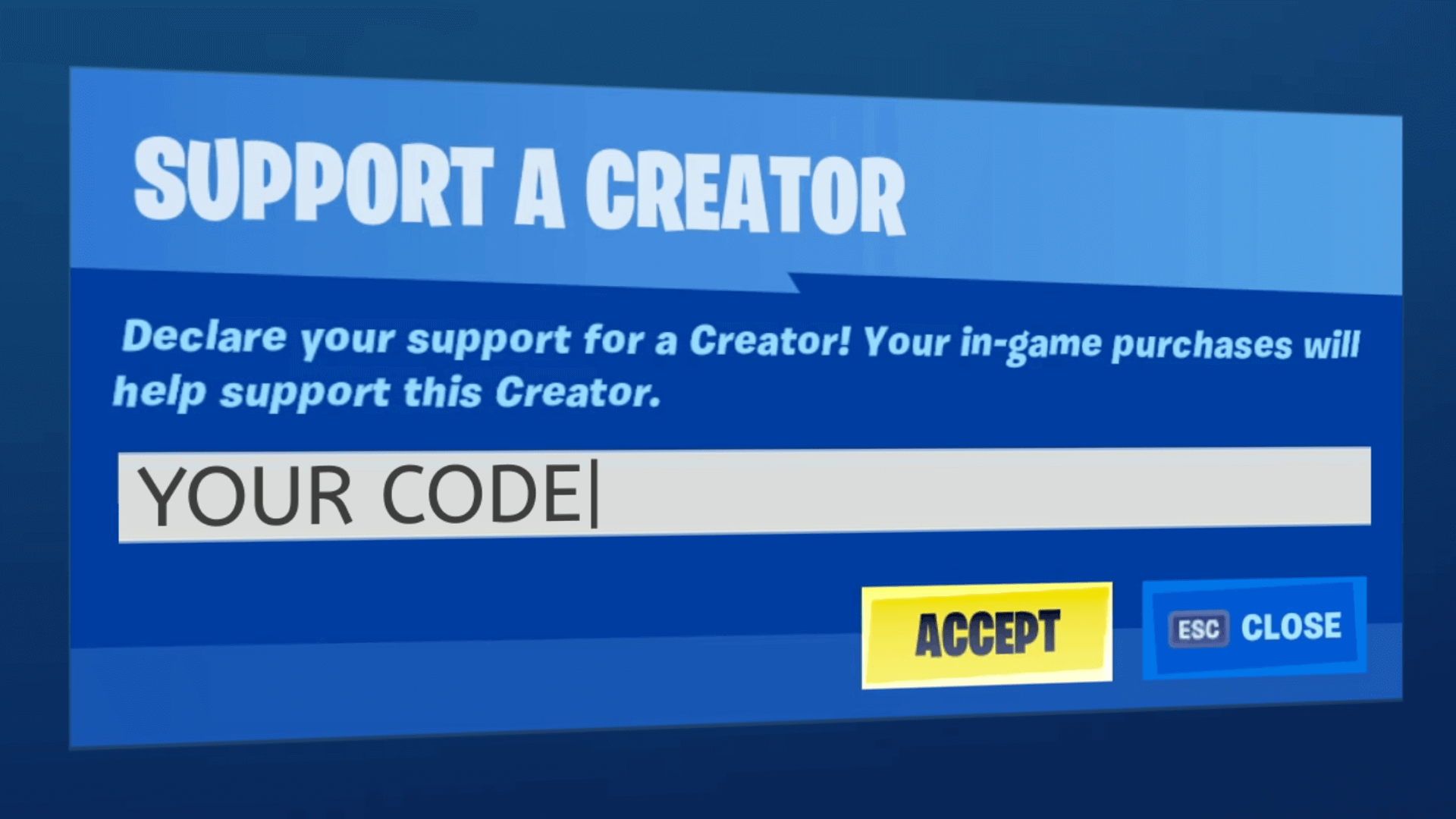 Fortnite: How to get a support a creator code without 1,000 followers
