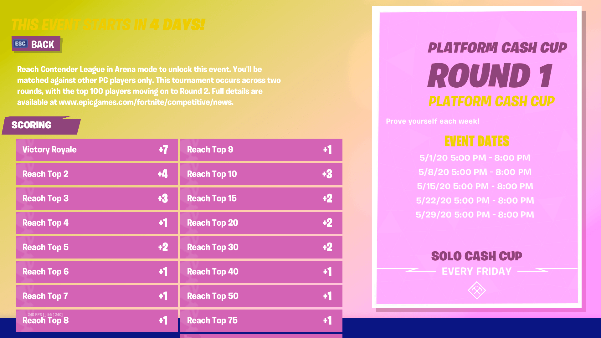 Looks like Epic is listening: Kills in Round 1 of the Cash Cup will now  give 2 points instead of 4! : r/FortniteCompetitive