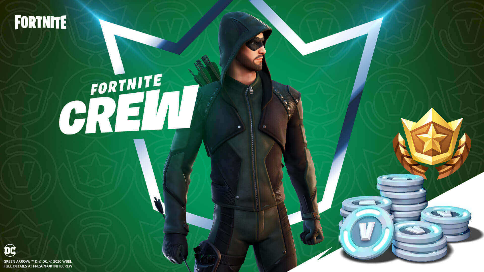 Green Arrow Revealed As Next Exclusive Fortnite Crew Skin You can set it as lockscreen or wallpaper of windows 10 pc, android or iphone mobile or mac book background image. exclusive fortnite crew skin